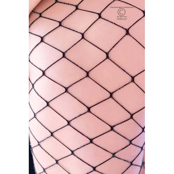 COLLANT SEXY PER DONNA A RETE LARGA CONFEZIONE DUE PAIA CHILROSE