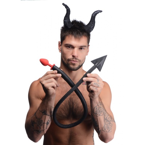 PLUG ANALE IN SILICONE CON CODA E CORNA SEX TOY DEVIL TAIL