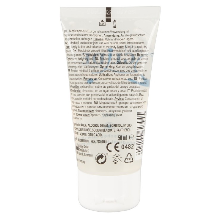 LUBRIFICANTE GEL ANALE A BASE D'ACQUA JUST GLIDE ML. 50 2