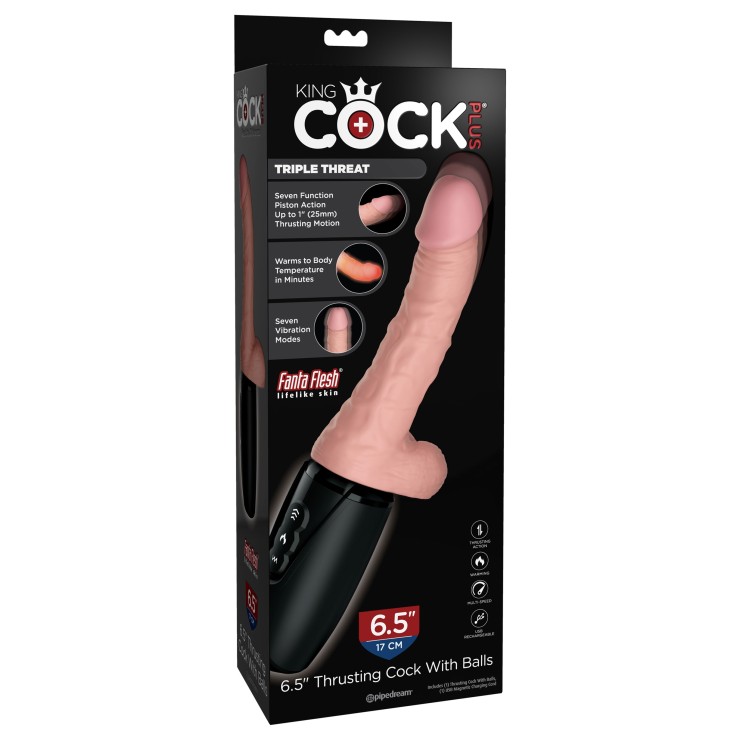 VIBRATORE REALISTICO SCALDANTE CON SPINTA SEX TOY TRIPLE...