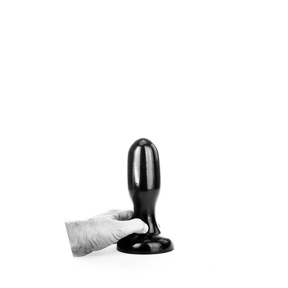 TAPPO ANALE BUTT PLUG RICURVO SEX TOY ALL BLACK...