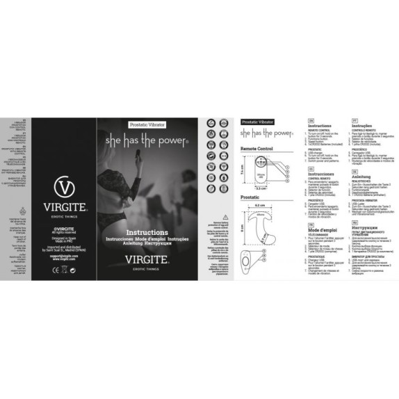 VIBRATORE PROSTATICO CON TELECOMANDO SEX TOY VIRGITE