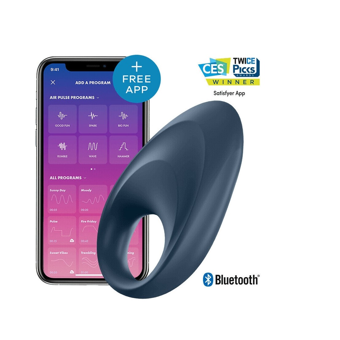 ANELLO VIBRANTE CON APPLICAZIONE SEX TOY MIGHTY...