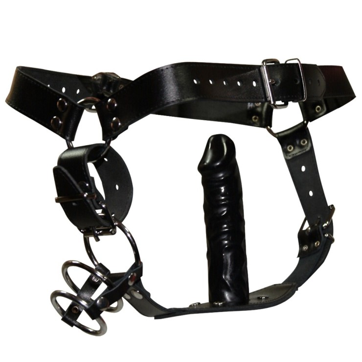STRING PER UOMO SEX TOY CON ANELLI PER PENE E BUTT PLUG 2
