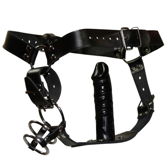 STRING PER UOMO SEX TOY CON ANELLI PER PENE E BUTT PLUG