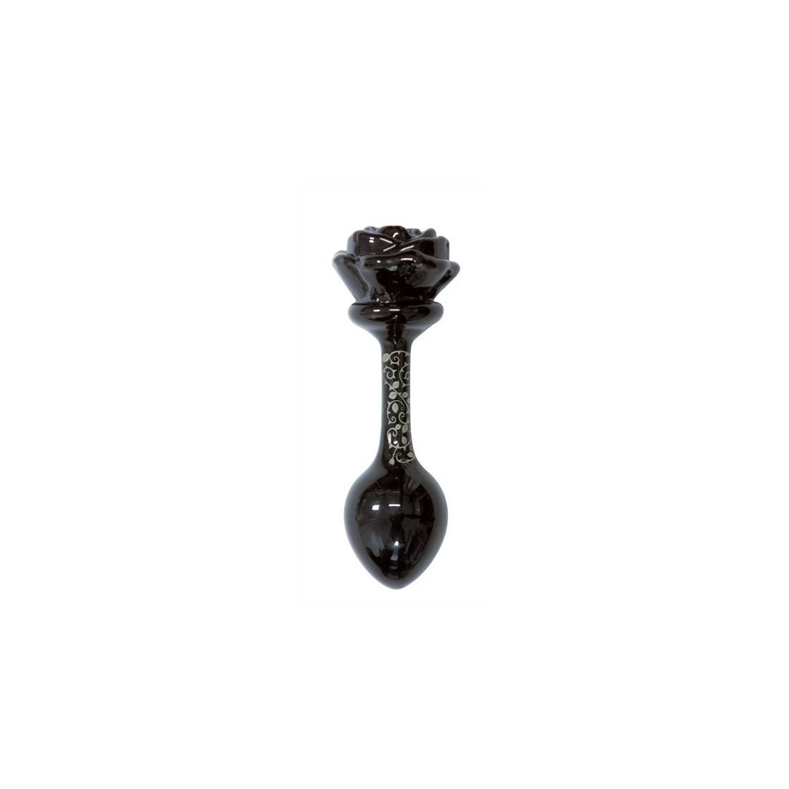 TAPPO ANALE IN VETRO SEX TOY CON GAMBO E FIORE