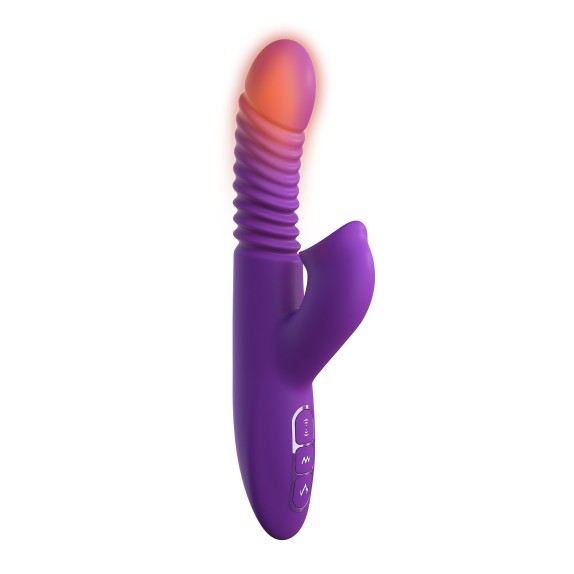 VIBRATORE -DOPPIO-RABBIT SCALDANTE CON SPINTA E ROTAZIONE