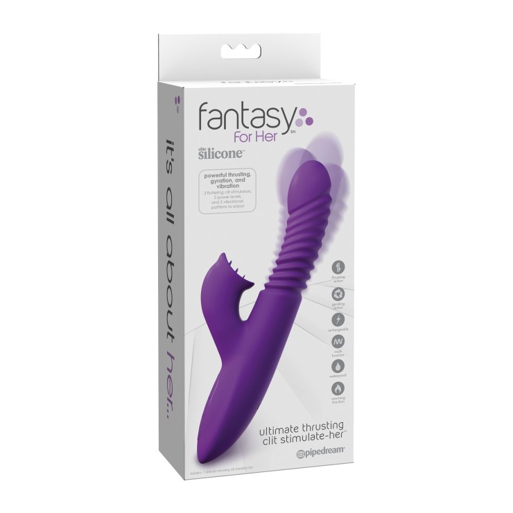 VIBRATORE -DOPPIO-RABBIT SCALDANTE CON SPINTA E ROTAZIONE
