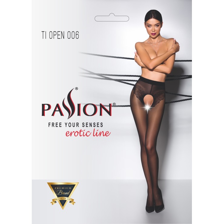 COLLANT SEXY DONNA VELATI APERTI SUL CAVALLO PASSION