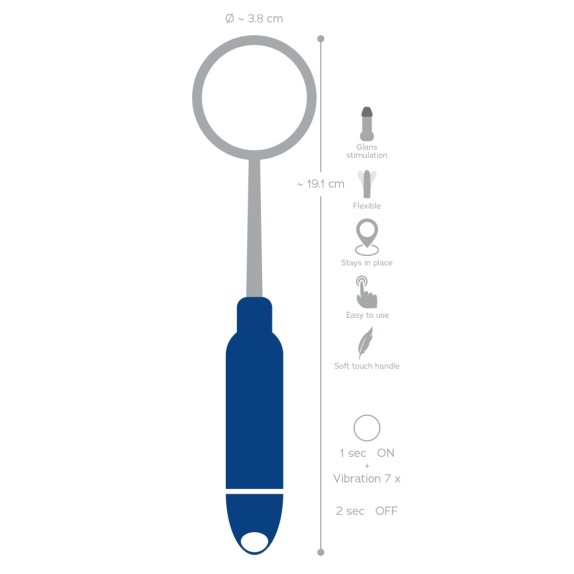 ANELLO-VIBRATORE URETRALE IN SILICONE GLANS STIMULATION LOOP