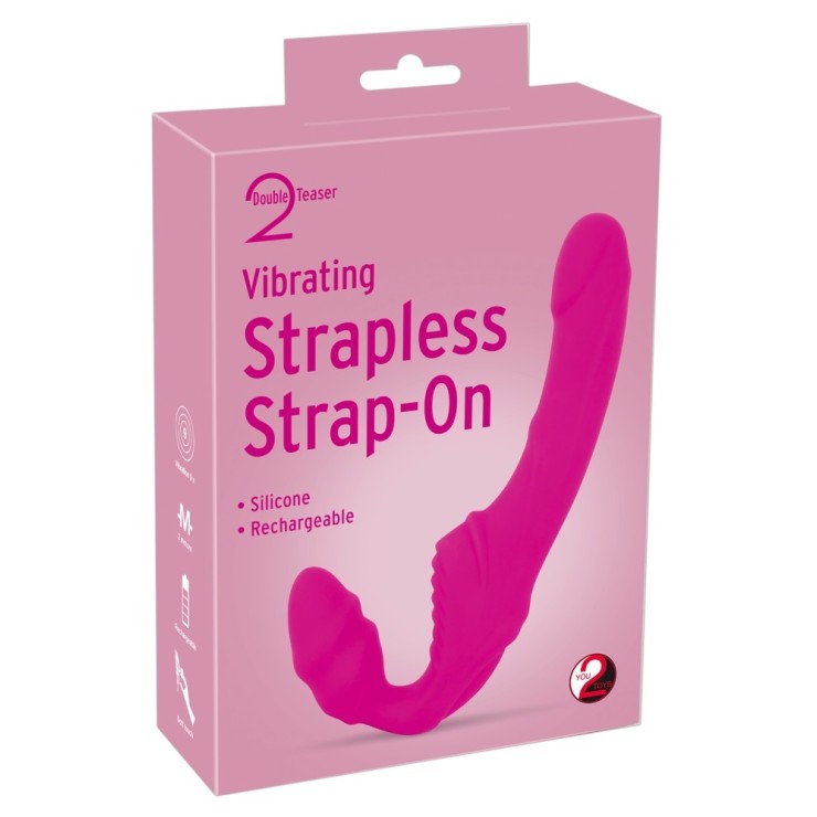 STRAPLESS STRAP-ON VIBRANTE PER DONNA SEX TOY SENZA CINGHIE