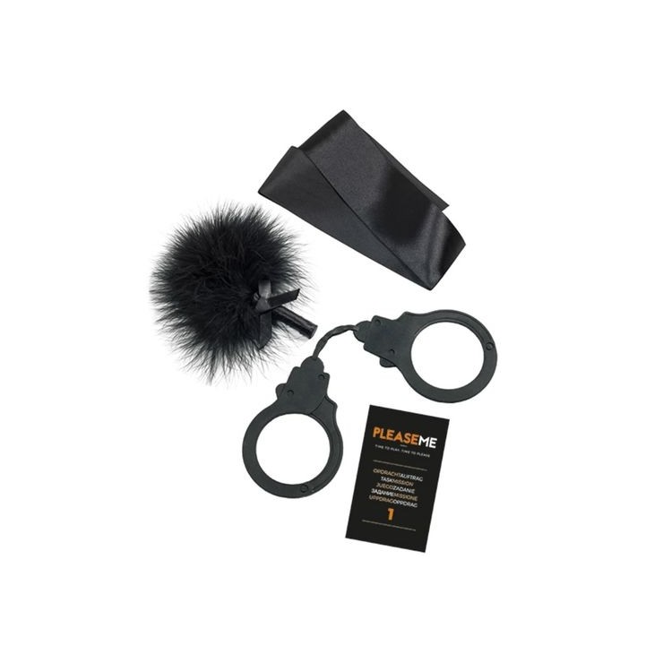 KIT SEXY CON CARTE MANETTE PIUMINO E BENDA PLEASEME 2