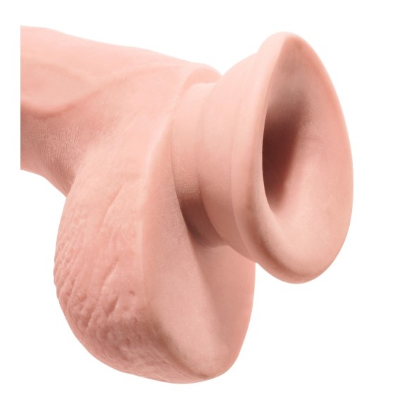 FALLO-DILDO TRIPLA DENSITA' SEX TOY CM. 23 CON TESTICOLI KING COCK