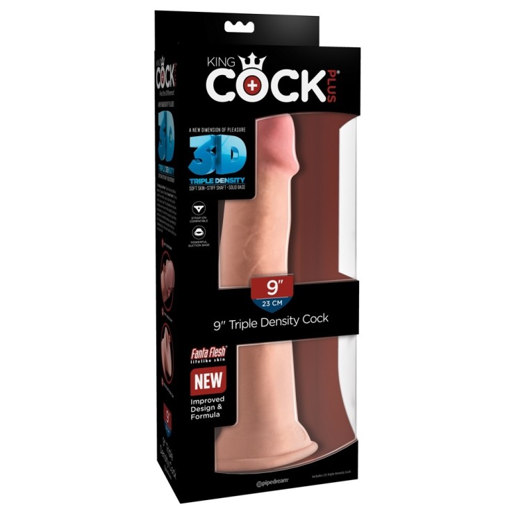 FALLO-DILDO REALISTICO TRIPLA DENSITA' SEX TOY CM. 23...