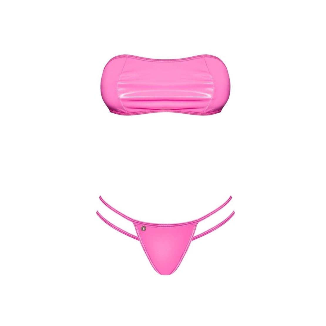 COSTUME DA BAGNO SEXY DONNA ROSA IN PVC LOLLYPOP