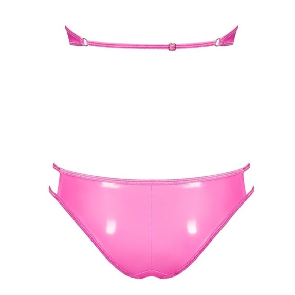 COSTUME DA BAGNO SEXY DONNA ROSA IN PVC LOLLYPOP