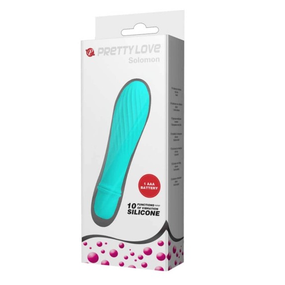 MINI VIBRATORE IN SILICONE CON RILIEVI SEX TOY SOLOMON