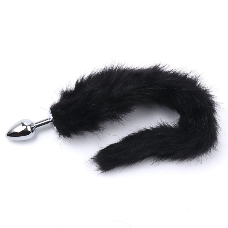 PLUG ANALE PICCOLO IN ACCIAO CON CODA SEX TOY FOX TAIL