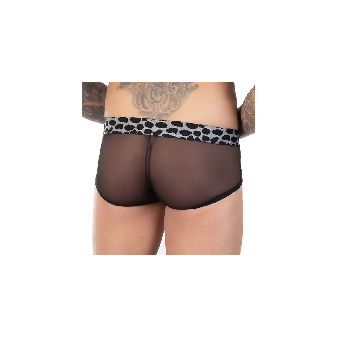 SLIP SEXY UOMO TRASPARENTI CON FASCIA MACULATA...
