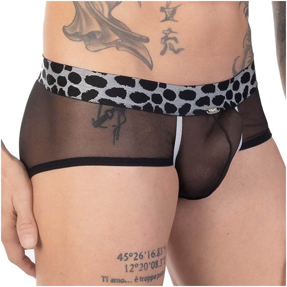 SLIP SEXY UOMO TRASPARENTI CON FASCIA MACULATA EROS VENEZIANI