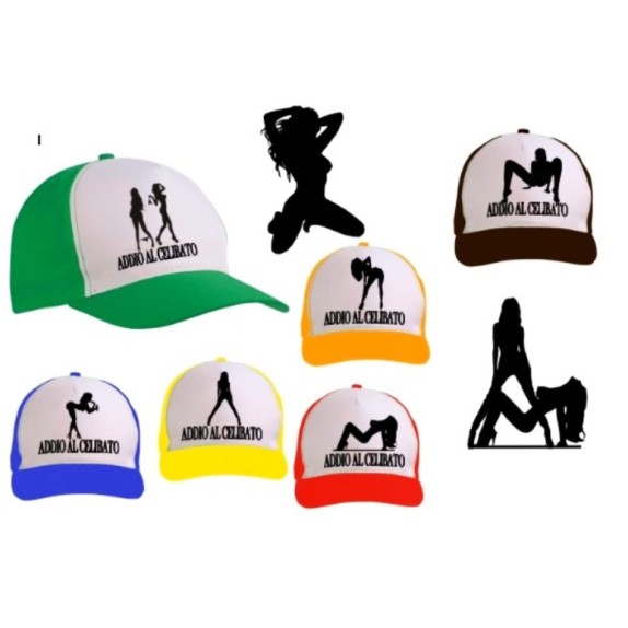 CAPPELLINO DA BASEBALL PER ADDIO AL CELIBATO CON SAGOMA DONNA