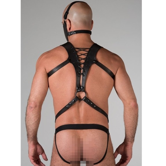HARNESS SEXY PER UOMO REGOLABILE IN PELLE