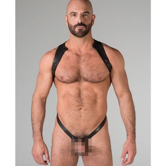 HARNESS SEXY PER UOMO REGOLABILE IN PELLE