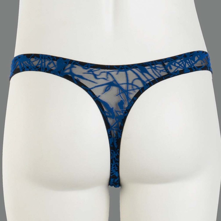 PERIZOMA SEXY UOMO SGANCIABILE IN TULLE E VELLUTO BLU... 2