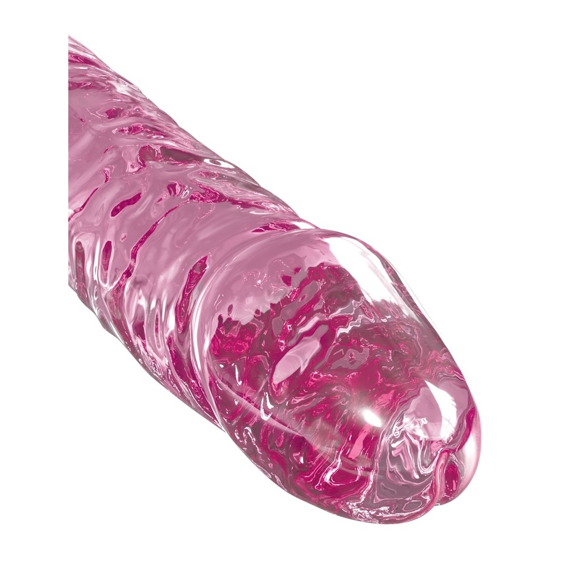 DILDO IN VETRO ROSA SEX TOY CON VENTOSA...
