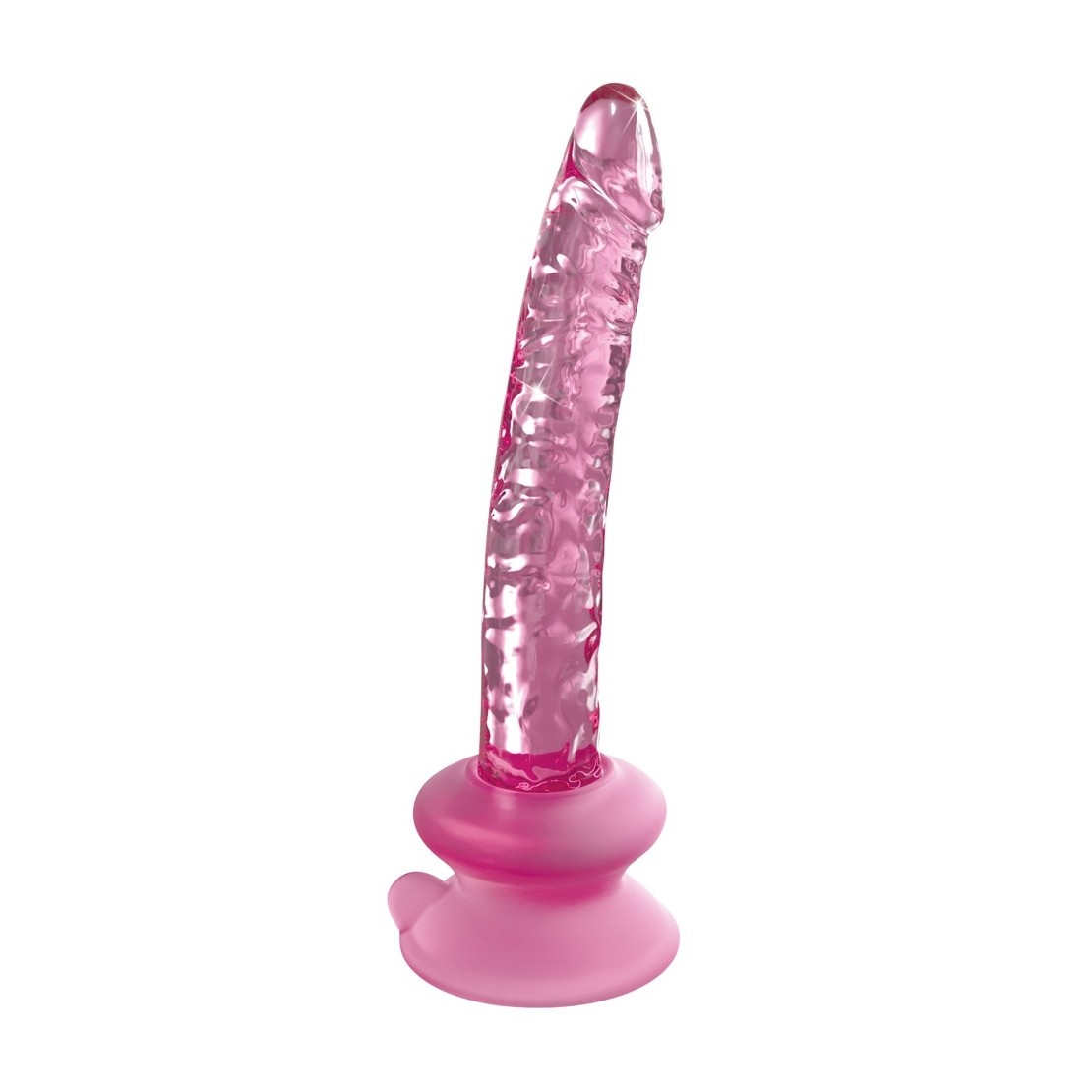 DILDO IN VETRO ROSA SEX TOY CON VENTOSA...