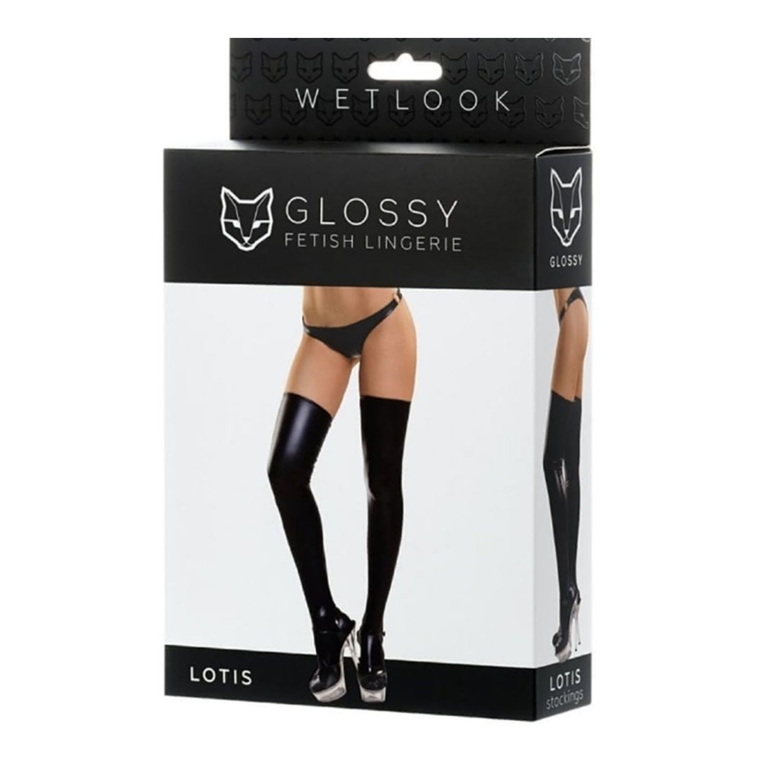 AUTOREGGENTI SEXY IN SPADEX NERO EFFETTO...