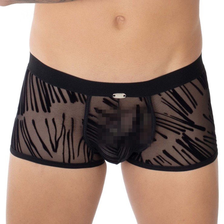 BOXER PUSH UP SEXY PER UOMO TRASPARENTE CON RILIEVI EROS...