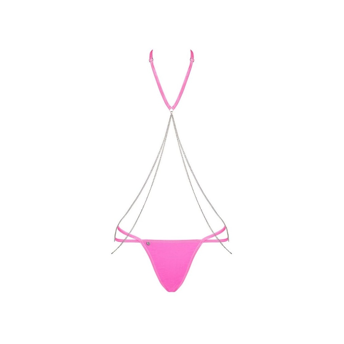 COMPLETO INTIMO SEXY ROSA FLUO PER DONNA CON...