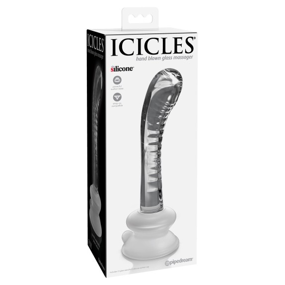DILDO IN VETRO TRASPARENTE SEX TOY ICICLES NR. 88