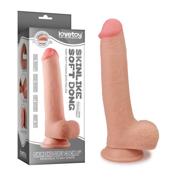 FALLO DILDO REALISTICO MORBIDO CM. 20 SEX TOY SKINLIKE