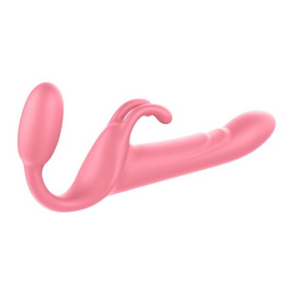 STRAPLESS STRAP-ON TRIPLO VIBRANTE PER DONNA SEX TOY THIRD JOY