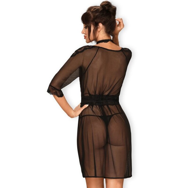 VESTAGLIA SEXY PER DONNA TRASPARENTE CON GIROCOLLO E... 2