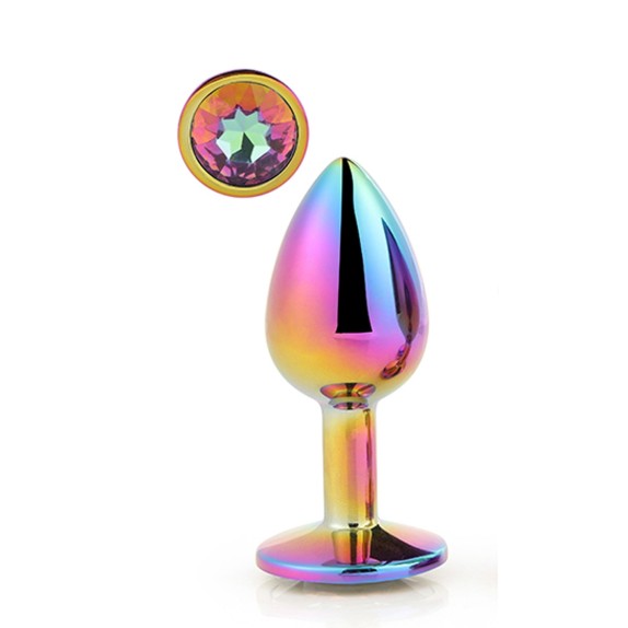 PLUG ANALE MULTICOLOUR CON GIOIELLO SEX TOY GLEAMING LOVE