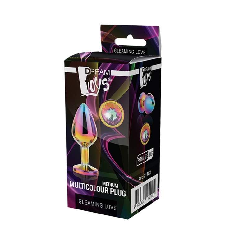 PLUG ANALE MULTICOLOUR CON GIOIELLO SEX TOY GLEAMING LOVE 2