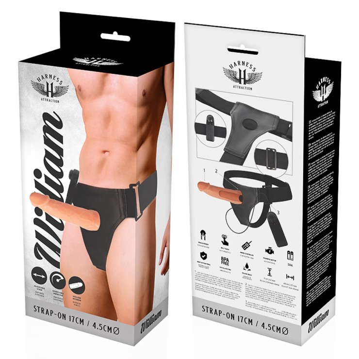 STRAP-ON FALLO INDOSSABILE PER UOMO SEX TOY WILLIAM CON...