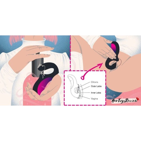 VIBRATORE DOPPIO CON ASPIRA CLITORIDE SEX TOY ENIGMA LELO