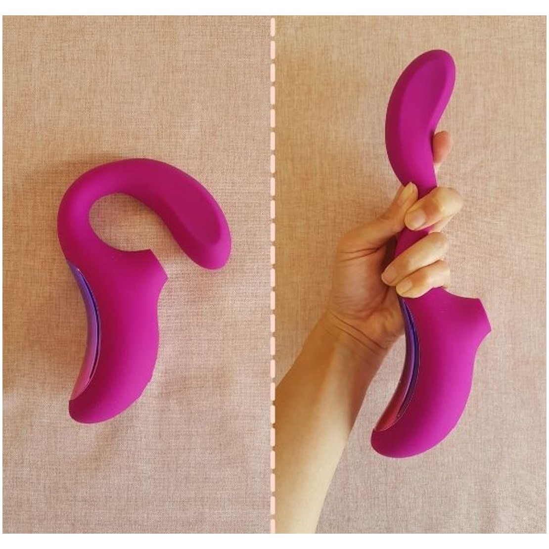 VIBRATORE DOPPIO CON ASPIRA CLITORIDE SEX TOY...