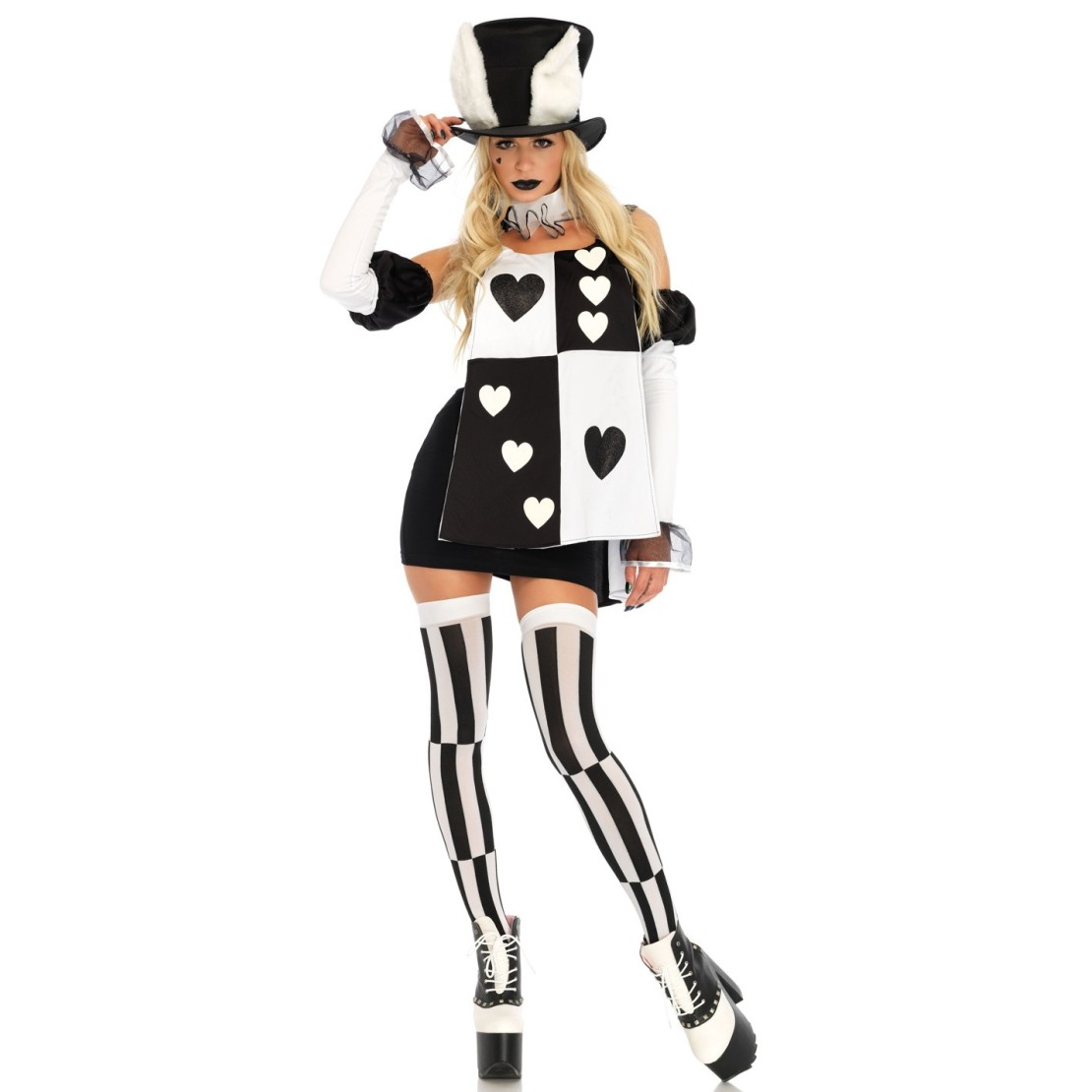 BIANCONIGLIO COSTUME 4 PEZZI PER DONNA HALLOWEEN