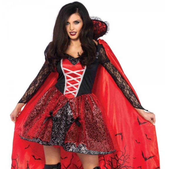 SEXY COSTUME DA VAMPIRA CON MANTELLO