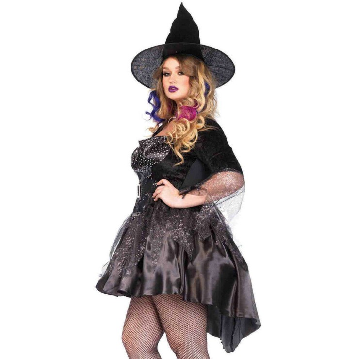 COSTUME HALLOWEEN SEXY STREGA MISTRESS TAGLIE GRANDI 2