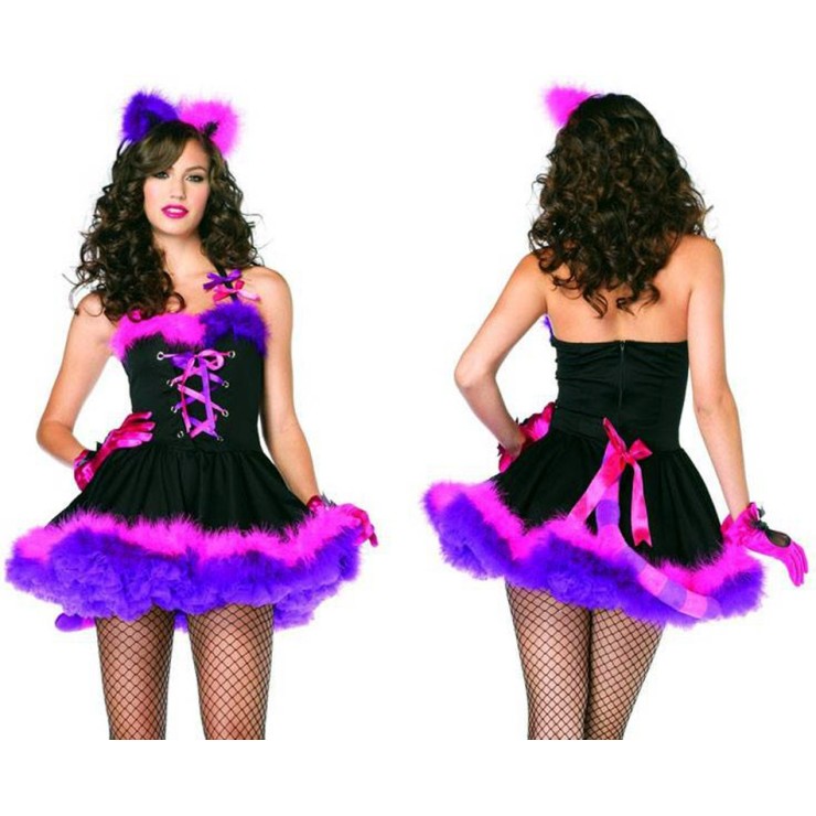 COSTUME TRAVESTIMENTO SEXY GATTINA SET 3 PEZZI LEG AVENUE 2