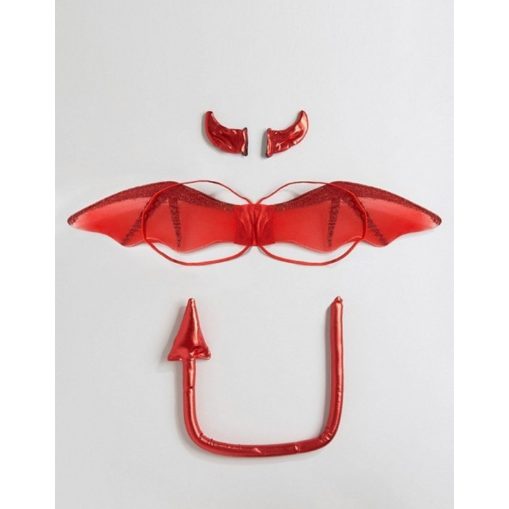 SET ACCESSORI SEXY PER COSTUME TRAVESTIMENTO DIAVOLETTA... 2
