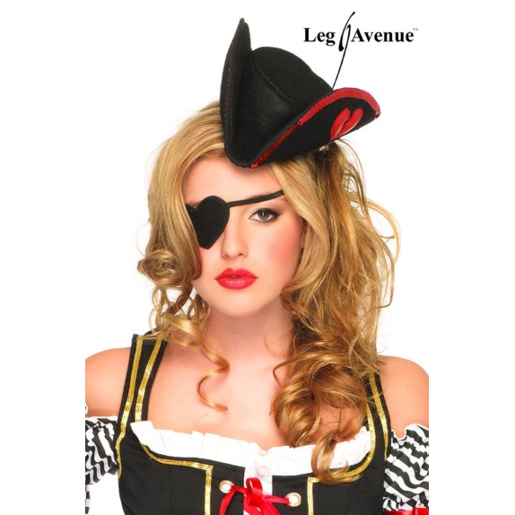 SET CAPPELLO CON BENDA A CUORE DA PIRATA