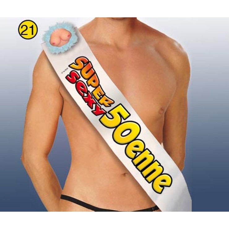FASCIA SEXY UOMO 50 ANNI CON TETTE ARTICOLO SCHERZOSO