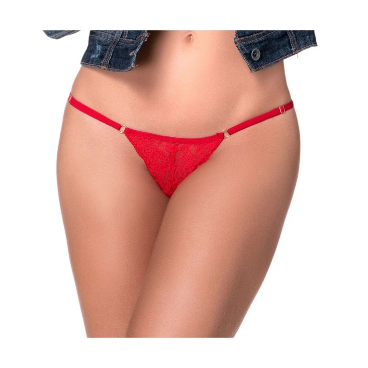 PERIZOMA SEXY PER DONNA IN PIZZO ROSSO MAPALE' LACE...